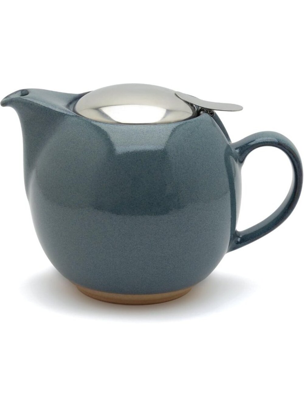 Ceramic Round Teapot with Removable Lid & Infuser - 24 oz Loose Tea Pot for Two